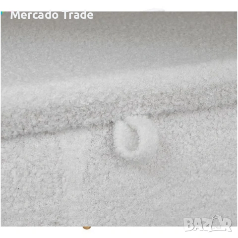 Декоративна табуретка с място за съхранение  Mercado Trade, Дърво, Бял, снимка 4 - Декорация за дома - 53513979