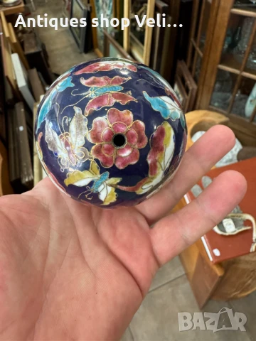 Китайско яйце с емайл №7110 , снимка 5 - Антикварни и старинни предмети - 50822472