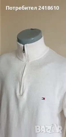 Tommy Hilfiger Cotton / Cashmere Half Zip Mens Size L ОРИГИНАЛ! Мъжка Жилетка с 3/4 цип!, снимка 9 - Пуловери - 49336763