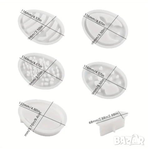 Комплект молдове 6 броя яйце за лампи, снимка 6 - Форми - 51742248