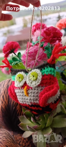 Ръчна изработка . Плетени Бухалчета . Сувенири , снимка 7 - Декорация за дома - 54289599