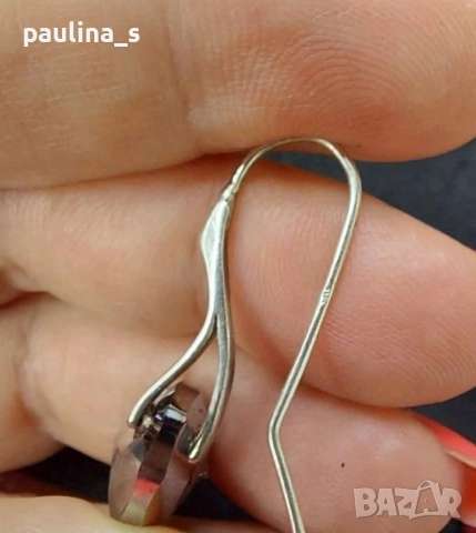 Два различни чифта / Сребърни обеци Сърце и Swarovski / проба 925 , снимка 15 - Обеци - 35703178