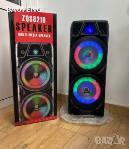 №1 Нова Cobra ZQS8210 2х8 40W ПРЕНОСИМА КАРАОКЕ КОЛОНА ZQS8210 двоен говорител и микрофон., снимка 9 - Тонколони - 46928689