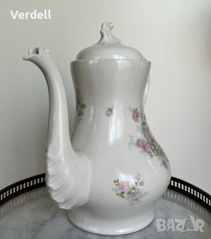 Страхотен порцеланов чайник, Baudour Fuisseaux произведен преди 1918 година. , снимка 8 - Антикварни и старинни предмети - 45509113