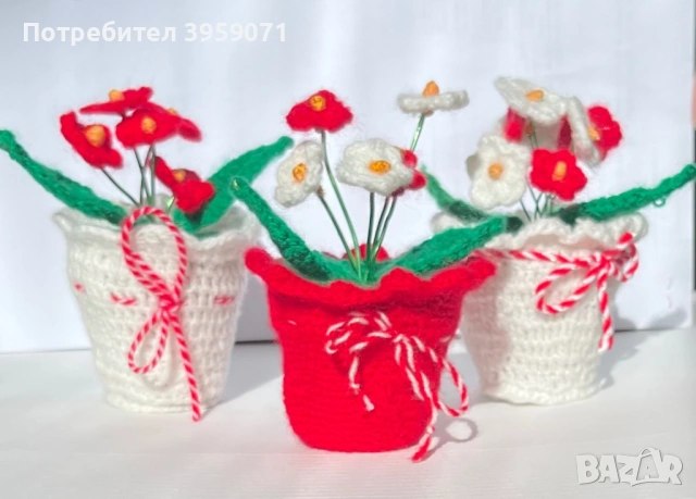 Украшения за Баба Марта и 8-ми Март, снимка 4 - Декорация за дома - 53499748