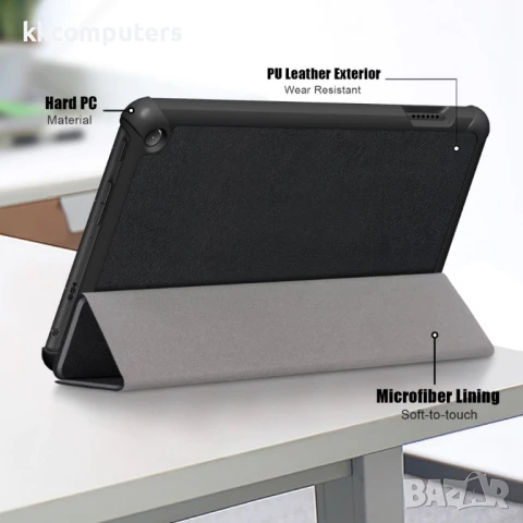 Amazon Fire 7 (2022) Кожен Калъф и Протектор, снимка 9 - Калъфи, кейсове - 50964055
