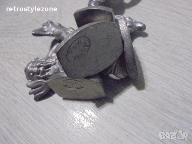 № 8437 Четири стари калаени фигурки (зодиакални знаци)  , снимка 4 - Други ценни предмети - 53092717