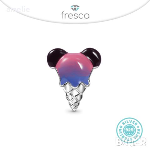 Final SALE! Талисман Fresca по модел тип Пандора сребро проба 925 Pandora Ice Cream Ears Charm, снимка 1 - Гривни - 41922158