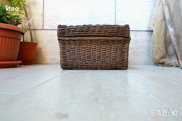 Винтидж ръчно изработен куфар от ракита от началото на 20 век, снимка 8 - Градински мебели, декорация  - 53814445