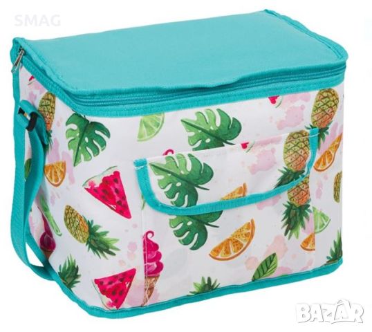 Изотермална торба Turquoise Fruit 31x24x20cm - 14л, снимка 1 - Хладилни чанти - 46387126