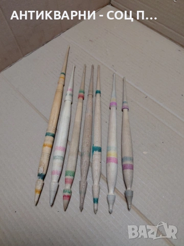 Комплект Соц Стари Вретена За Прежда. НОМЕР 1653., снимка 4 - Антикварни и старинни предмети - 54072797