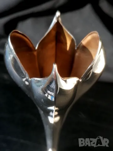 Ваза сребърна флорална, снимка 3 - Вази - 49688648