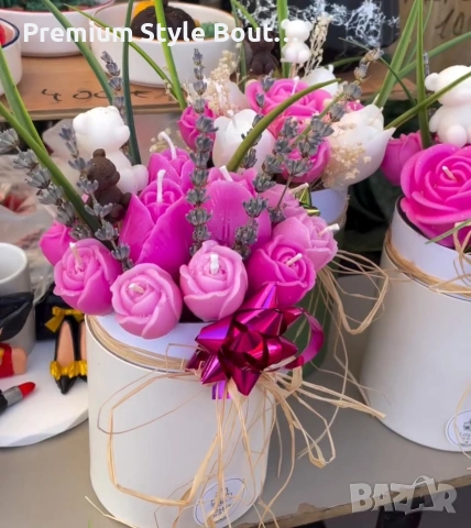 букет от свещи 