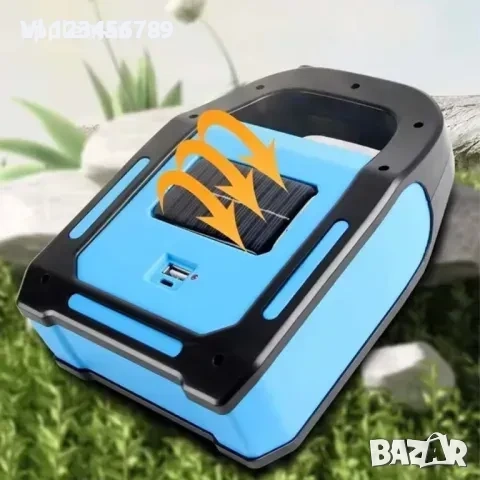 Соларен LED Фенер, 3 източника на светлина, Изход за зареждане на телефон, снимка 2 - Къмпинг осветление - 52270929