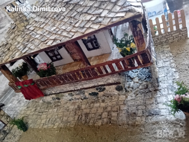 Макет на старинна къща-ръчна изработка., снимка 4 - Декорация за дома - 51460813