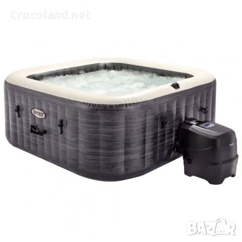 Надуваемо джакузи Intex PureSpa Greystone Bubble Deluxe, 6 места, 239 х 71 см, 170 въздушни струи, т, снимка 2 - Басейни и аксесоари - 50083811