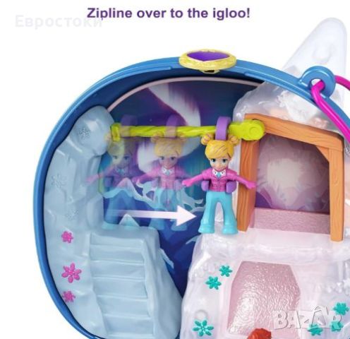 Комплект Polly Pocket Freezin' Fun Narwhal, игрален комплект с 2 микро кукли и аксесоари, снимка 4 - Образователни игри - 46336953