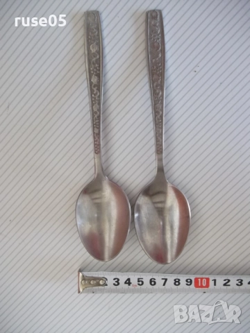 Лот от 2 бр. лъжици съветски, снимка 2 - Прибори за хранене, готвене и сервиране - 51955121