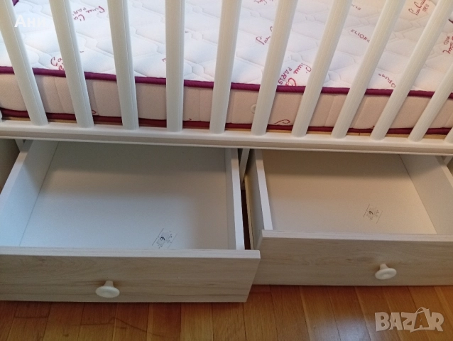 Бебешко легло Lorelli, Dream, Люлеещо се, 60 x 120 см, Бяло с Ортопедичен бебешки матрак., снимка 5 - Бебешки легла и матраци - 52506375