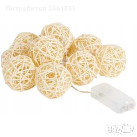 Светещи ратанови топки, снимка 2 - Декорация за дома - 45520026