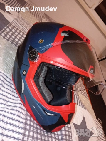 Мото каска Axxis Wolf DS Hydra 59-60, снимка 6 - Спортна екипировка - 53685384