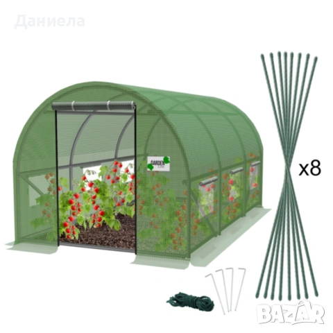 Градинска оранжерия - идеални условия за вашите култури - 4 х 2,5 х 2м, снимка 9 - Други стоки за дома - 53615220