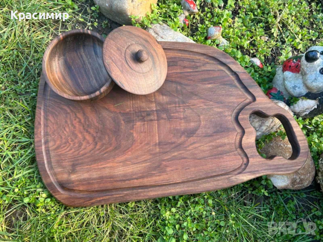 Орехови Дъски и Плата за Мезета, снимка 3 - Аксесоари за кухня - 49214477
