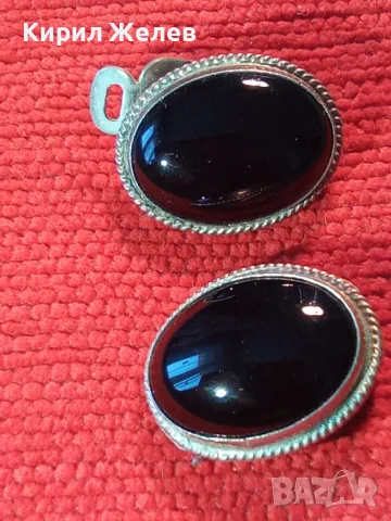 SEZGIN 925 СРЕБЪРНИ КЛИПС ОБЕЦИ СРЕБРО 925 с ШЛИФОВАН ЧЕРЕН ОНИКС Клипсовете са стоманени 49364, снимка 16 - Обеци - 49351411