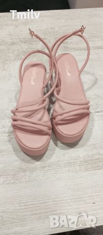 Дамски розови сандали , снимка 4 - Сандали - 45810630
