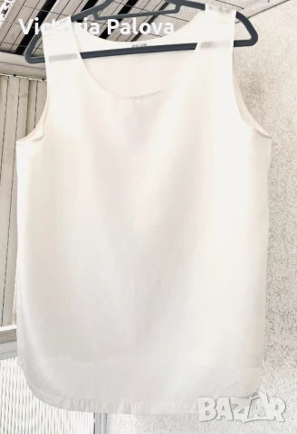 Скъпа марка  топ ANNA CARINA 100% коприна, снимка 5 - Корсети, бюстиета, топове - 50675201