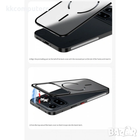 Магнитен Алуминиев Калъф за Nothing Phone (4a) Pro с Pop-Up ключалка - PC+TPU, 4 цвята, снимка 7 - Калъфи, кейсове - 54250462
