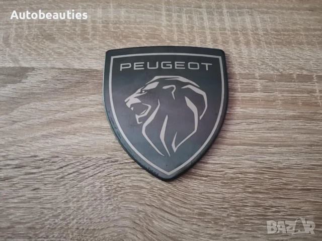 черна метална емблема Peugeot с новото лого