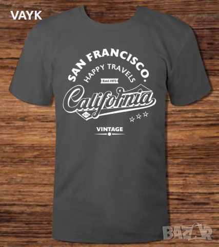 Тениска с декоративен печат - San Francisco California, снимка 2 - Тениски - 45036074