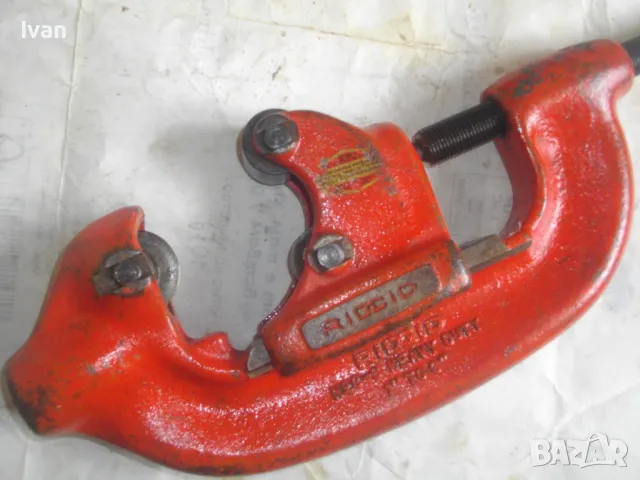 3 Цола RIDGID №23-3" Made in USA Тръборез масивен рязне стоманени тръби 68см/6,0кг/захват 11см , снимка 16 - Други инструменти - 47325809