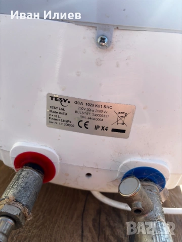 Електрически бойлер Tesy 10л. 2000W, снимка 3 - Бойлери - 54142622