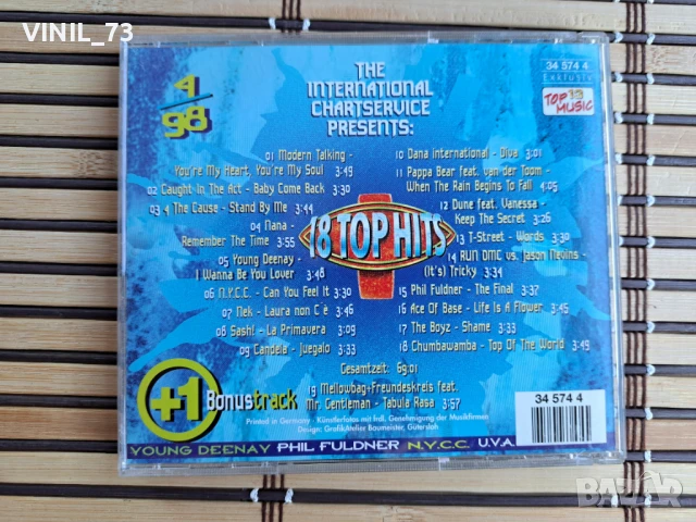 18 Top Hits Aus Den Charts 4/98, снимка 3 - CD дискове - 50543567