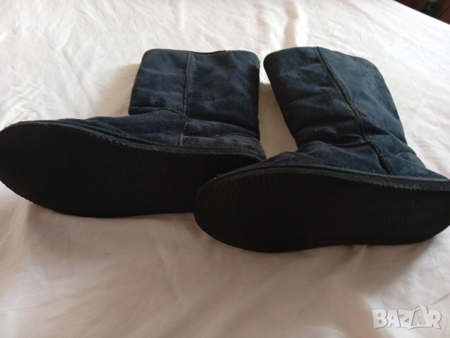 ЧЕРНИ ботуши ELLA естествена кожа- велур , снимка 5 - Дамски ботуши - 52838373