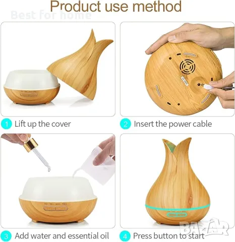  Ароматерапевтичен дифузер с дистанционно управление Azazan   , снимка 4 - Други стоки за дома - 49770466