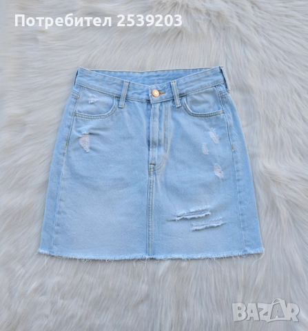 Дънкова пола H&M размер XS-S, снимка 8 - Поли - 51492820