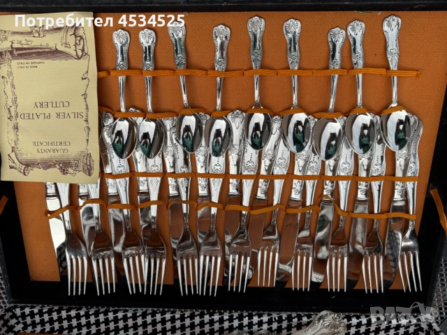✨ Луксозен комплект посребрени прибори – Made in Italy – 51 части с куфарче и сертификат ✨, снимка 2 - Антикварни и старинни предмети - 53456558