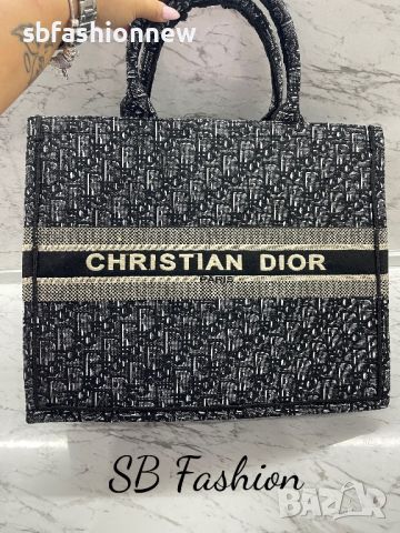 Dior чанта топ изработка в сиво/черно бродерия, снимка 4 - Чанти - 46303836