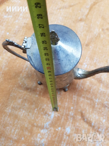 Посребрен чайник ибрик , снимка 5 - Антикварни и старинни предмети - 53685024