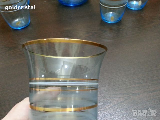 Ретро стъклени чаши с кана Чехословакия , снимка 6 - Антикварни и старинни предмети - 46337304