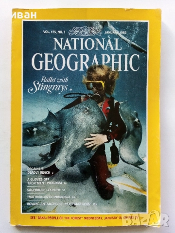 Списание National Geographic - 1989г. януари