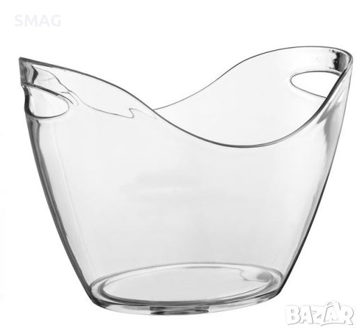 Ледарка за шампанско пластмасова прозрачна гондола 35.5x25.5x24.5cm, снимка 1 - Аксесоари за кухня - 46385986