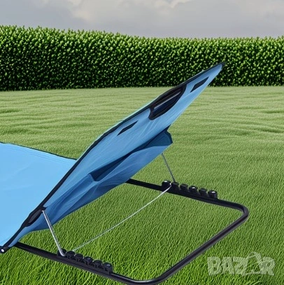 Плажна постелка от Оксфорд син плат, снимка 3 - Градински мебели, декорация  - 54122762