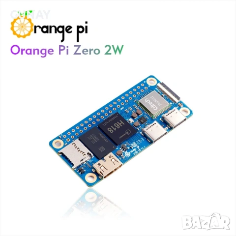 Orange Pi Zero 2 W 64GB/1GB RAM Мини Компютър Allwinner H618 WiFi Bluetooth Single Board PC, снимка 2 - Работни компютри - 54194038