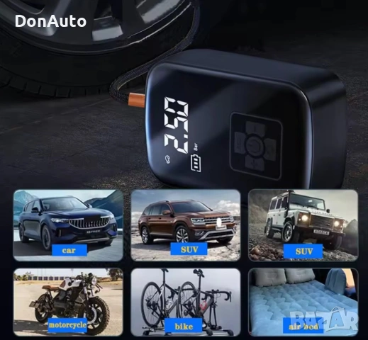 Мини компресор за гуми 12V, снимка 4 - Аксесоари и консумативи - 53129014