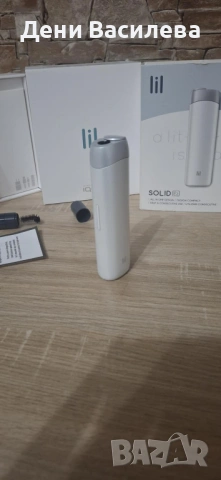 IQOS lil SOLID Ez, с почистващо средство и зарядно устройство, снимка 3 - Друга електроника - 53288568