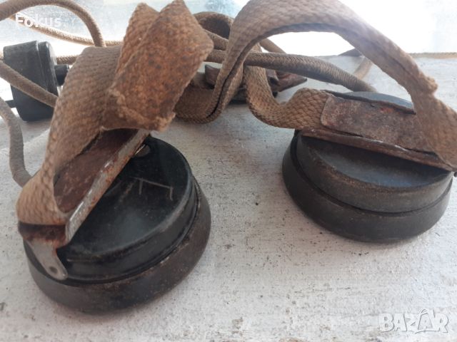 Стари слушалки от радио или радиостанция предполагам военни, снимка 2 - Антикварни и старинни предмети - 45209147
